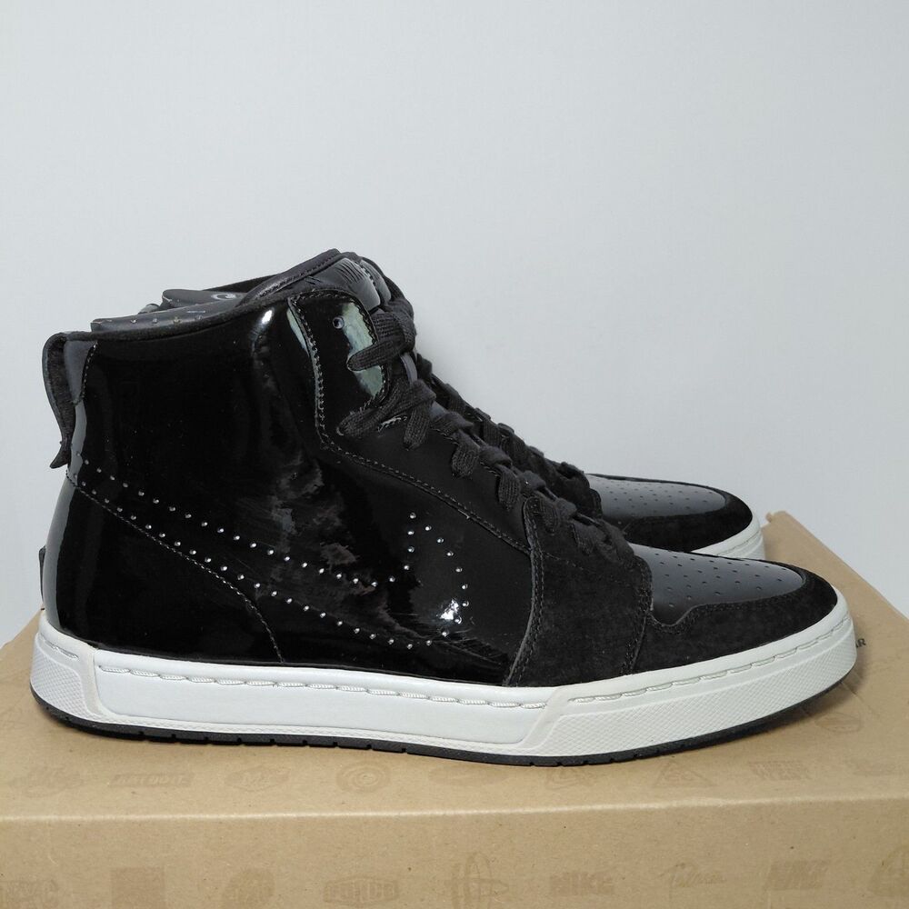 Nike Air Royal Mid Black Patent Leather New In Box Men's Size 10